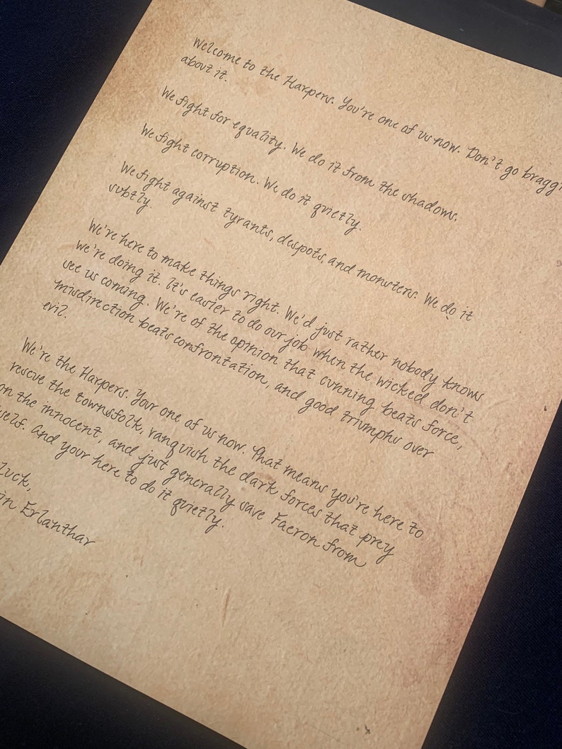 Dungeons and Dragons Gift Dnd Player Letter Handwritten Etsy