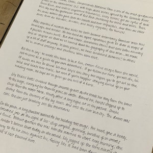Escritura a mano personalizada / Fuente manuscrita / Personalizada / Letras escritas / Regalo del Día del Padre