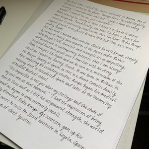 Cartas personalizadas escritas a mano / votos matrimoniales / cartas para la novia / regalo de graduación / servicio de escritura a mano / regalo para ella / correspondencia