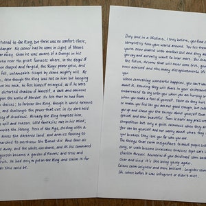 Servicio de escritura a mano / Carta de amor / Regalo de San Valentín / Nota romántica personalizada
