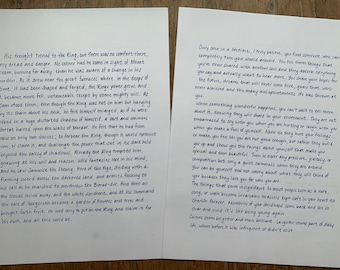 Servicio de escritura a mano, recuerdo de escritura a mano, carta de amor, regalo de San Valentín, nota romántica personalizada