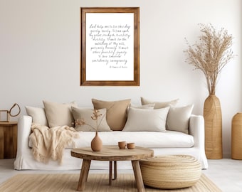 St. Francis of Assisi Prayer | Digital Download | Religious Art Print | Inspirational Christian Quote