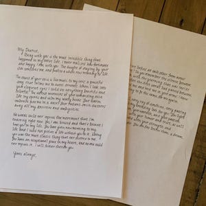 Regalo personalizado escrito a mano para mamá / Regalo del día de la madre / Regalos sentimentales para mamá / Carta personalizada para mamá / Regalo significativo para mamá