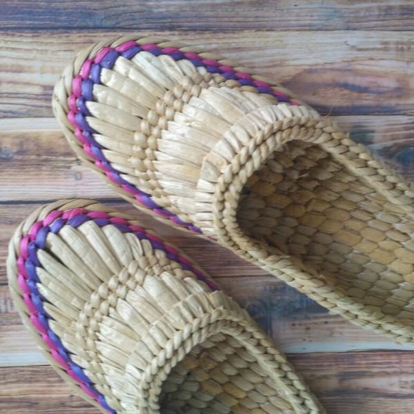 Bast sandals Straw slippers Sauna shoes vegan shoes Massage slippers Organic product The best shoes for home Foot massager Earthing sandals