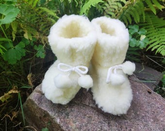 Baby Boots Real Fur Baby Booties Warm Baby Boots Etsy