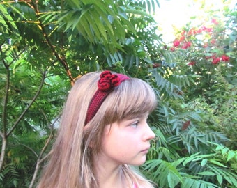 Headband with pom-poms, Hair hoop, Woven Headband, Ukrainian souvenir,