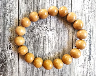 Wooden beads necklace Wooden big bead necklace Gift from Ukraine