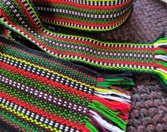 Veelkleurige GEWEVEN RIEM Tailleband Sjerpriem voor overhemdjurkjeans Hippie- of bohostijl Cadeau uit Oekraïne