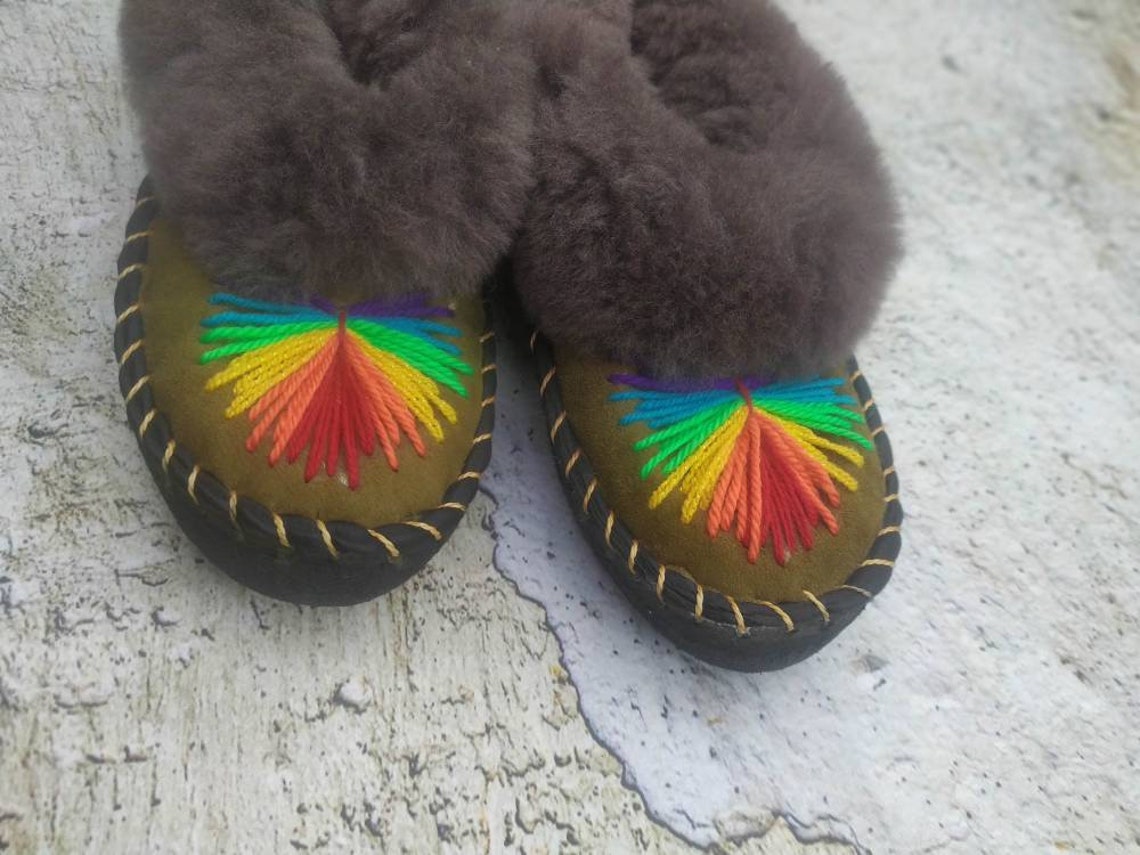 sheepskin fur slippers
