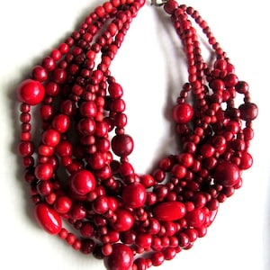 Gorgeous Wooden Beaded Necklace Woden Beaded Necklace Bib Necklace Ukrainian Jewelry Ukrainian Boho Style Gift from Ukraine