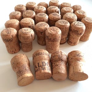 Italian Prosecco-Spumante Wine Corks Used 30, All Natural Corks, Craft Corks, Wine Cork Supply, Wedding Decoration,Tappi di sughero Spumante immagine 1