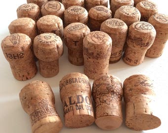 Italian Prosecco-Spumante Wine Corks Used 30, All Natural Corks, Craft Corks, Wine Cork Supply, Wedding Decoration,Spumante Corks