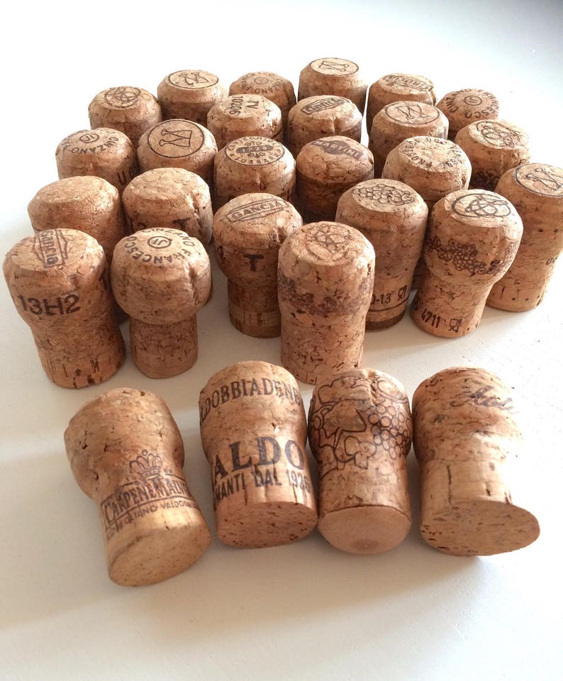 Italian Prosecco-Spumante Wine Corks Used 30, All Natural Corks, Craft Corks, Wine Cork Supply, Wedding Decoration,Tappi di sughero Spumante immagine 1