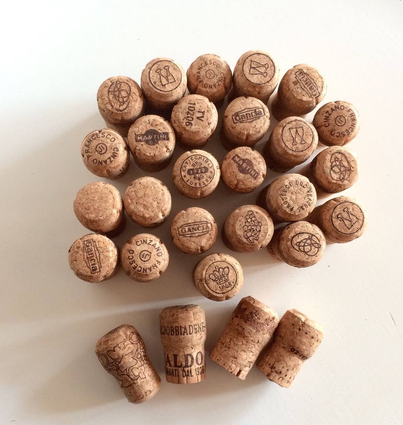 Italian Prosecco-Spumante Wine Corks Used 30, All Natural Corks, Craft Corks, Wine Cork Supply, Wedding Decoration,Tappi di sughero Spumante immagine 3