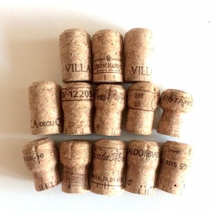 Italian Prosecco-Spumante Wine Corks Used 30, All Natural Corks, Craft Corks, Wine Cork Supply, Wedding Decoration,Tappi di sughero Spumante immagine 2