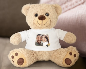 Orsetto personalizzato con foto - Peluche con immagine - Animale orsacchiotto di peluche personalizzato - Simpatico regalo personale - 20/30 cm
