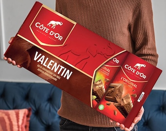 Tavoletta di cioccolato XXL Côte d'Or personalizzata - Tavoletta con nome e testo di YourSurprise - Regalo di cioccolato perfetto - 1 kg / 2,2 libbre