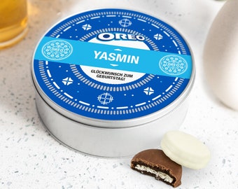 Personalized Oreo Chocolate Cookie Tin Gift - Metal Cookie Tin - Personalized Gift - Chocolate Oreo Included - Sweet Tin