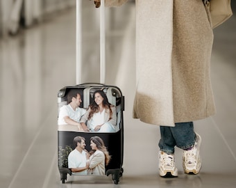 Personalized Cabin Suitcase - Princess Traveleren Suitcase with Photo - 36L Luggage Suitcase with Lock - Personalised Gift for her / him