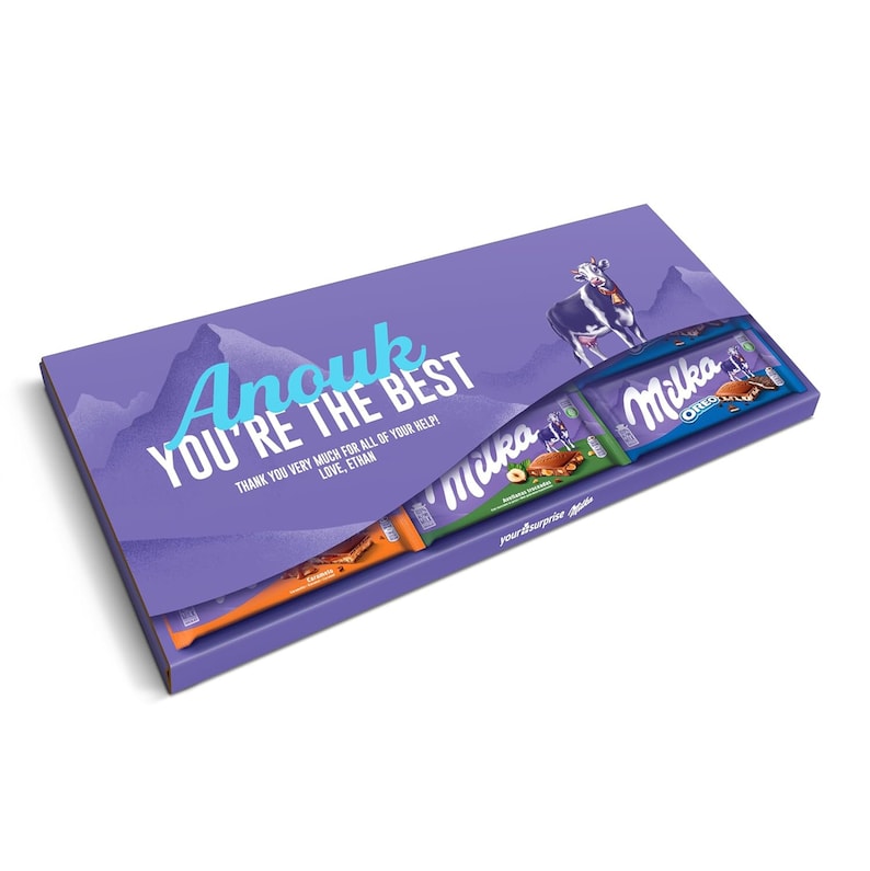 Barre de chocolat Milka XXL personnalisée Barre Milka avec nom et texte de YourSurprise Cadeau Choco parfait pour lui/elle image 6