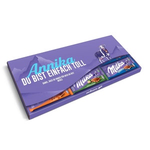 Barre de chocolat Milka XXL personnalisée Barre Milka avec nom et texte de YourSurprise Cadeau Choco parfait pour lui/elle image 3