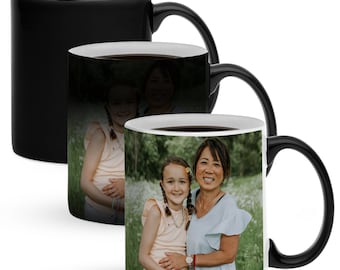 Magische mok met foto - Gepersonaliseerde thee- en koffiemok met kleurenfoto naar keuze - Vaatwasmachinebestendig - Perfect cadeau