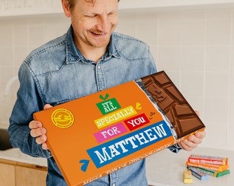 Personalized Tony's Chocolonely XL Chocolate Bar with Name - Personalized Tony Chocolonely bar - various flavors for a true chocolate lover