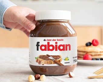 Gepersonaliseerde nutella® pot: Jouw individuele genot met naam op hoogwaardige chocoladepot (origineel 750 gram)