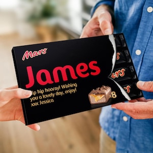 Personalized Mars Giftbox with Name and Message - Mars Bar with text - Perfect Personalized Chocolate Gift for him / her