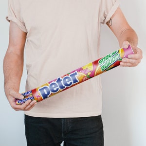 Personalized XXL Mentos Mega Mentos Roll with name 20 Mentos rolls in tube with name or text Fruit Flavor Personalised Mentos Bild 1