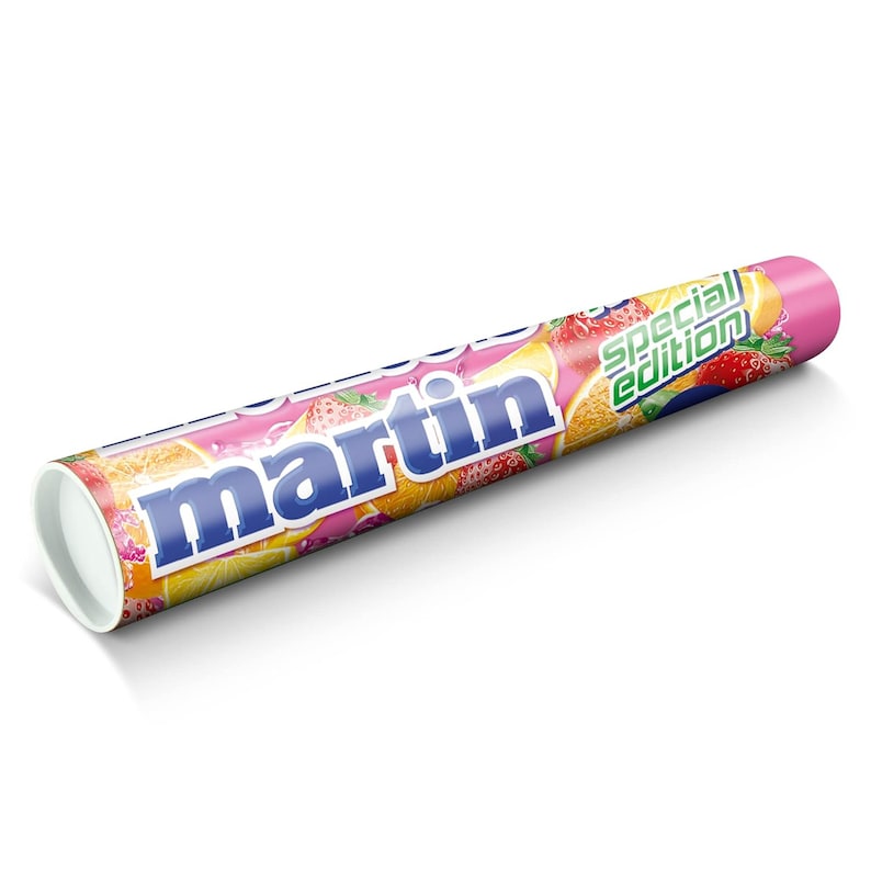 Personalized XXL Mentos Mega Mentos Roll with name 20 Mentos rolls in tube with name or text Fruit Flavor Personalised Mentos Bild 7