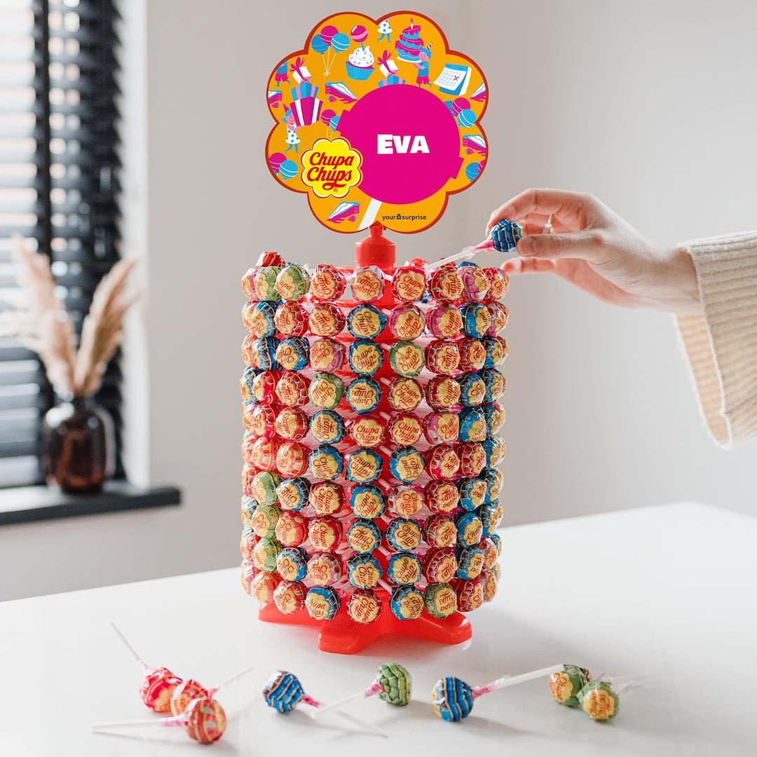 Personalized Chupa Chups Lollipop Tower With Photo - 200 Lollipops