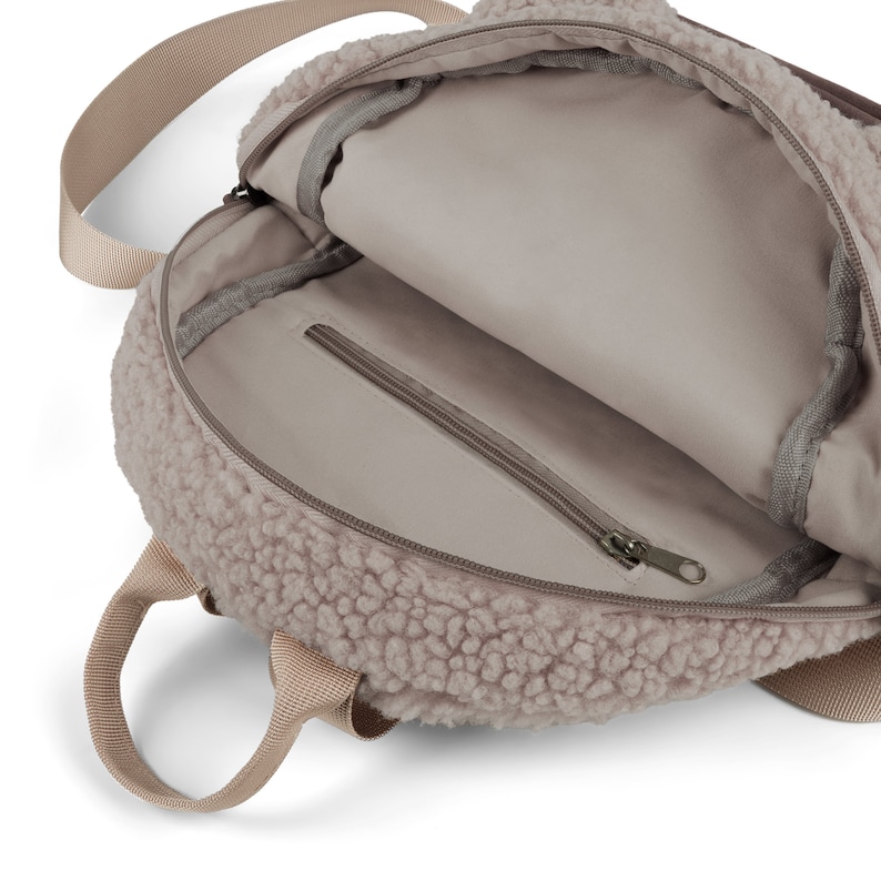 Sac à dos Teddy personnalisé Sac taupe avec nom brodé Zip Sac à dos pour enfants avec texte en couleur Sac pour enfants YourSurprise image 4