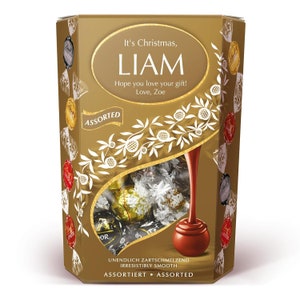 Personalised Lindt XL Chocolate Gift Box Customisable with Name 500g Lindor Chocolates, ideal Christmas Gift zdjęcie 2