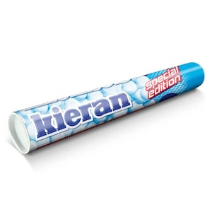 Personalized XXL Mentos Mega Mentos Roll with name 20 Mentos rolls in tube with name or text Mint Flavor Personalized Mentos image 5