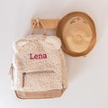 Personalized Teddy Backpack - Beige Bag with Embroidered Name - Zip - Children Backpack with Full Color Text - YourSurprise Kids Bag product logo