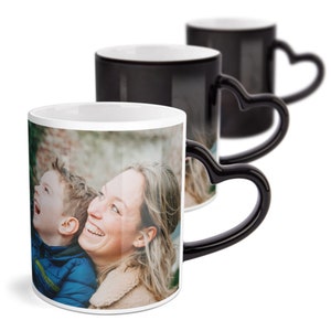 Magic Mug with Photo Personalized Custom Tea & Coffee Mug with Full Color Picture of Your Choice Dishwasher Safe Perfect gift Heart