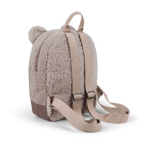 Sac à dos Teddy personnalisé Sac taupe avec nom brodé Zip Sac à dos pour enfants avec texte en couleur Sac pour enfants YourSurprise image 3