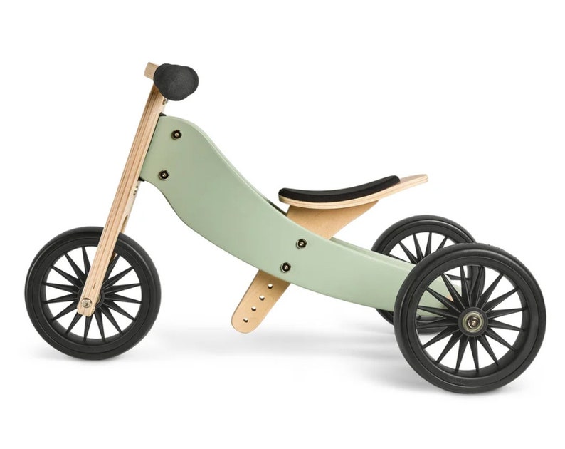 Tricycle en bois avec gravure Tricycle en bois personnalisé pour enfants Bois sûr et sans éclats image 2