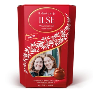 Personalised Lindt XL Chocolate Gift Box Customisable with Name 500g Lindor Chocolates, ideal Christmas Gift zdjęcie 9