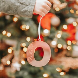 Personalised name Bauble Decoration Hanging Christmas Tree Ornament - Custom Name Gift - letter