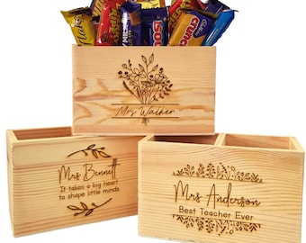 Personalised Teacher Gift, Teacher Desk Organiser Present, End Of Year Present, Educator Preschool Teacher, Pencil Holder, Stationary Holder