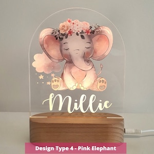 Nombre personalizado Luz de noche para niños - Regalo de Navidad Lámpara de guardería para niña - Regalo de bebé personalizado