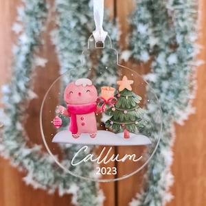 Custom Name Christmas Tree Ornament | Name Decoration Bauble Baby&#39;s First Christmas | Christmas Decoration Personalised Name Gift Acrylic