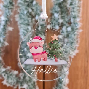 Custom Name Christmas Tree Ornament | Name Decoration Bauble Baby's First Christmas | Christmas Decoration Personalised Name Gift Acrylic