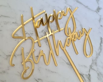 Pastel de cumpleaños Topper - Placa de decoración de pastel de cumpleaños - Muchos colores