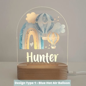 Nombre personalizado Luz nocturna para niños - Regalo de Navidad Lámpara de guardería para niñas - Regalo personalizado para bebés