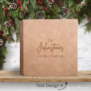 Family Christmas Photo Album Holiday, Personalised Scrapbook Keepsake, Memory Sentimental Gift for Family Tradition Photo Book