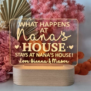 Gepersonaliseerde Moeders Dag Nana Gift Plaque Licht
