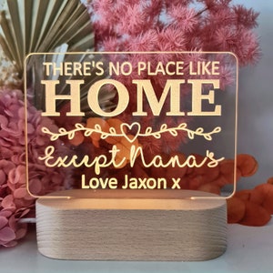Lumière personnalisée de plaque de plaque cadeau de la fête des mères Nana